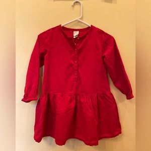 Adorable corduroy long sleeve snap button down dress.